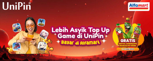 Dapatkan Frestea Secara Gratis setiap Top Up Game di UniPin dan Bayar di Alfamart